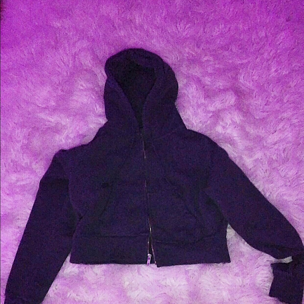 Cropped Zip Up Hoodie